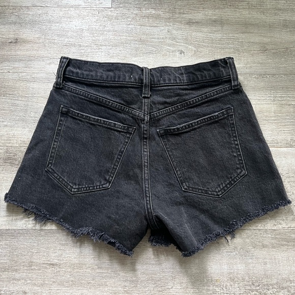 Abercrombie Women High Rise 90s Cutoff Denim Jean Short Washed Black Size 25 - Picture 5 of 16